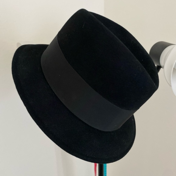 Dobbs Fifth Avenue New York Hat Black Felt Twenty Fedora (READ)👇 7 1/4